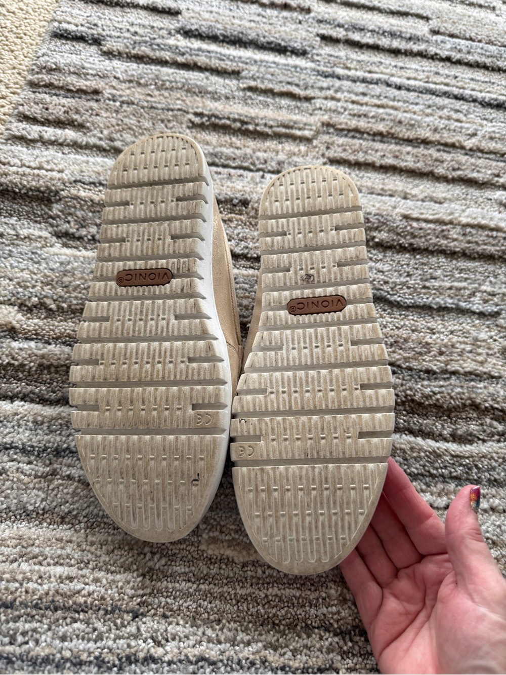 Vionic Uptown Shimmery Taupe  Slip-On Loafers - Picture 5 of 5